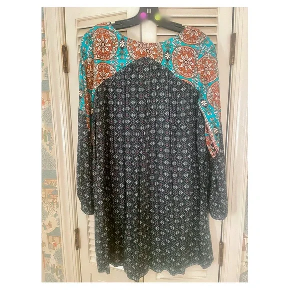 NEW Umgee Boho Lace Up Tunic Dress - Size Small - Picture 6 of 7